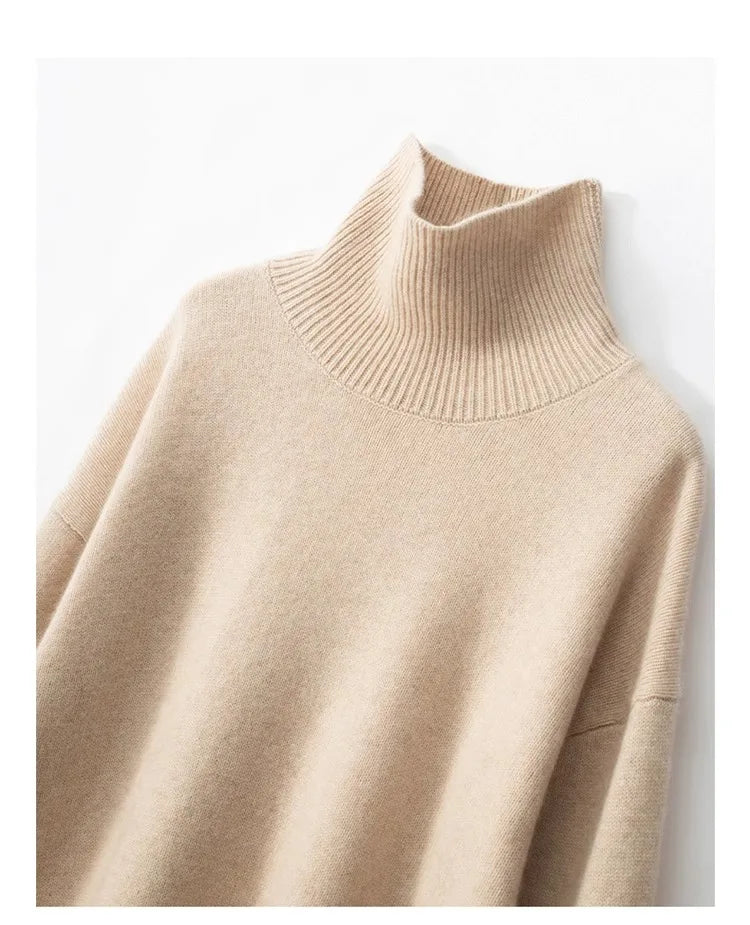 Women's Cashmere Blend High Neck Knit