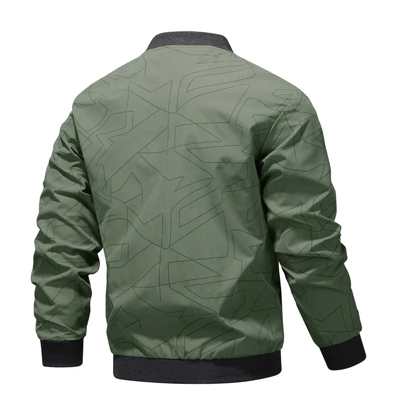 Men's Lightweight Bomber Jacket – Ribbed Collar