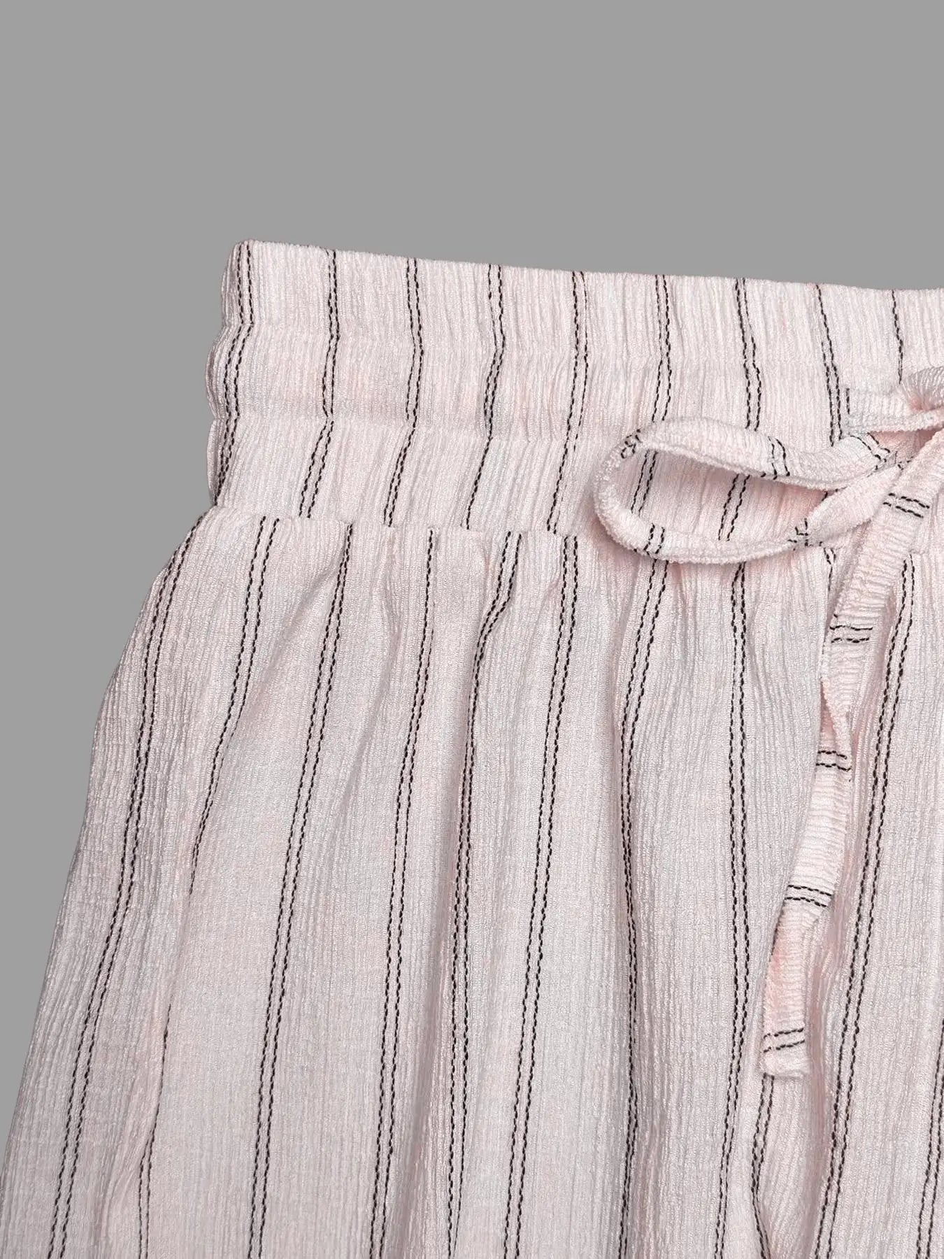 Women's Belted Striped Trousers