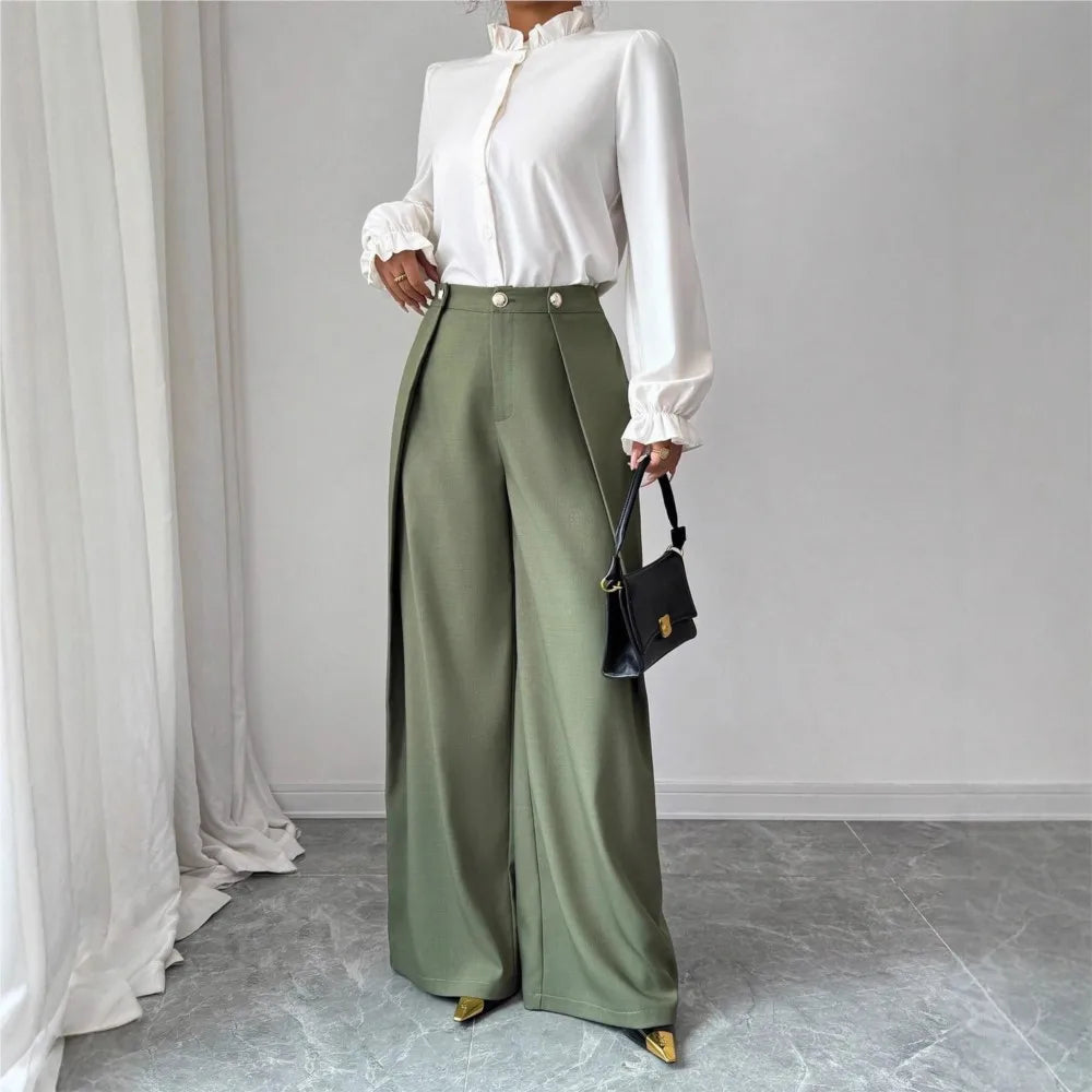 Women's Drapey Wide Leg Trousers
