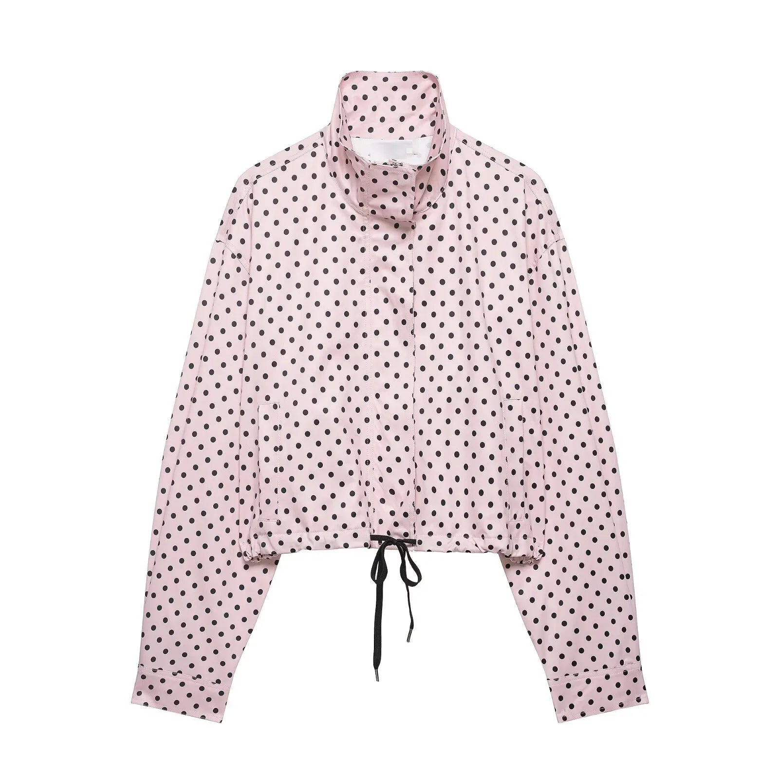 Women's Polka Dot Turtleneck Coat