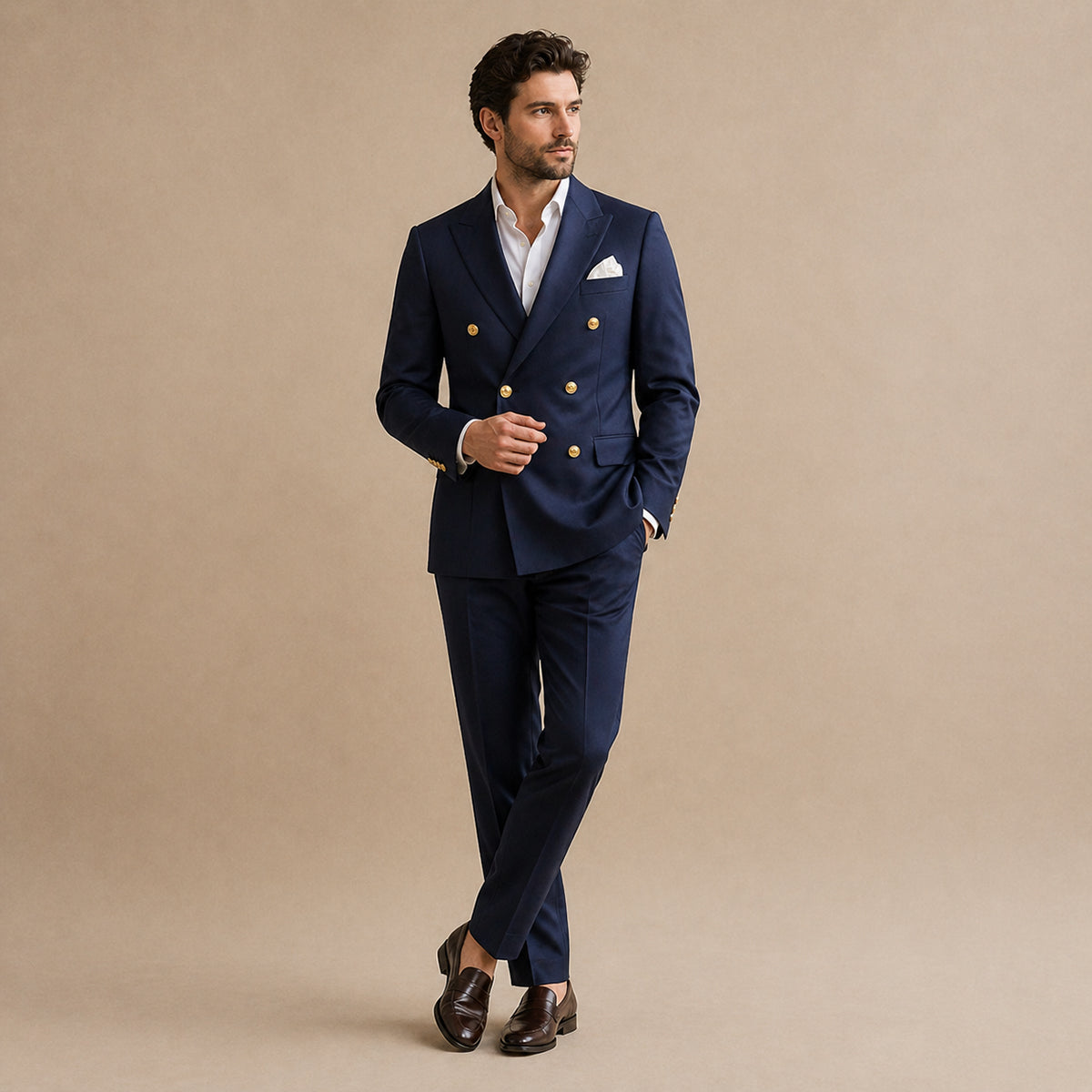 The Desenzano Men’s Double Breasted Suit – Timeless Formal Jacket and Trousers Set