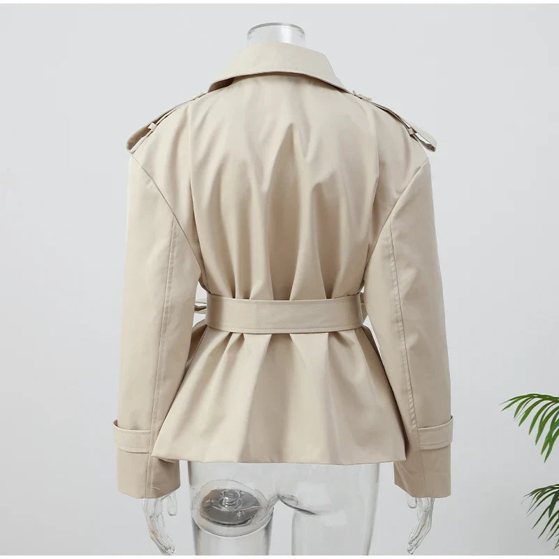 Women's Belted Lace Up Jacket
