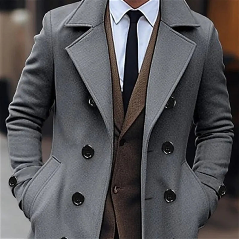 Men's Wool Overcoat – Double Breasted