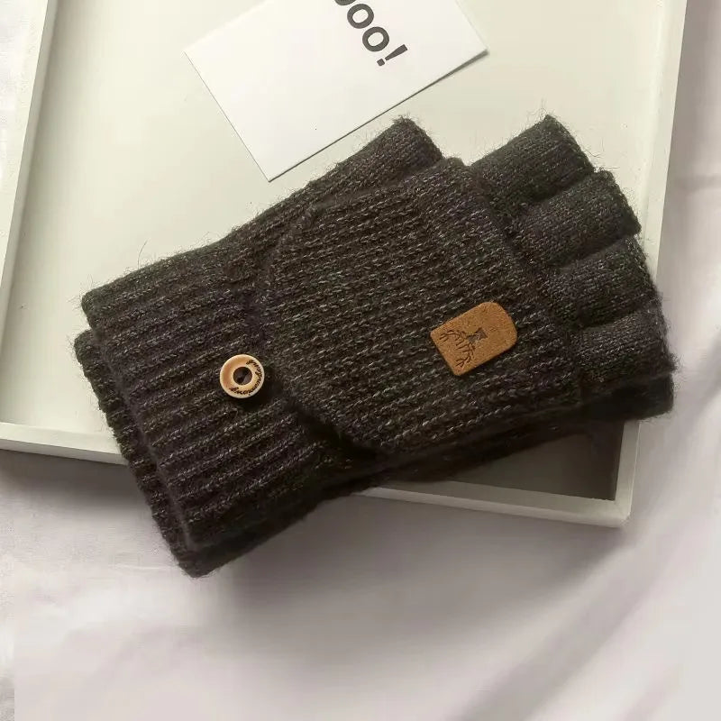Women's Fingerless Knit Gloves