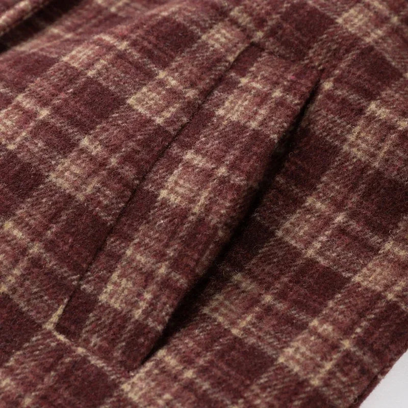 Women's Grid Check Winter Coat