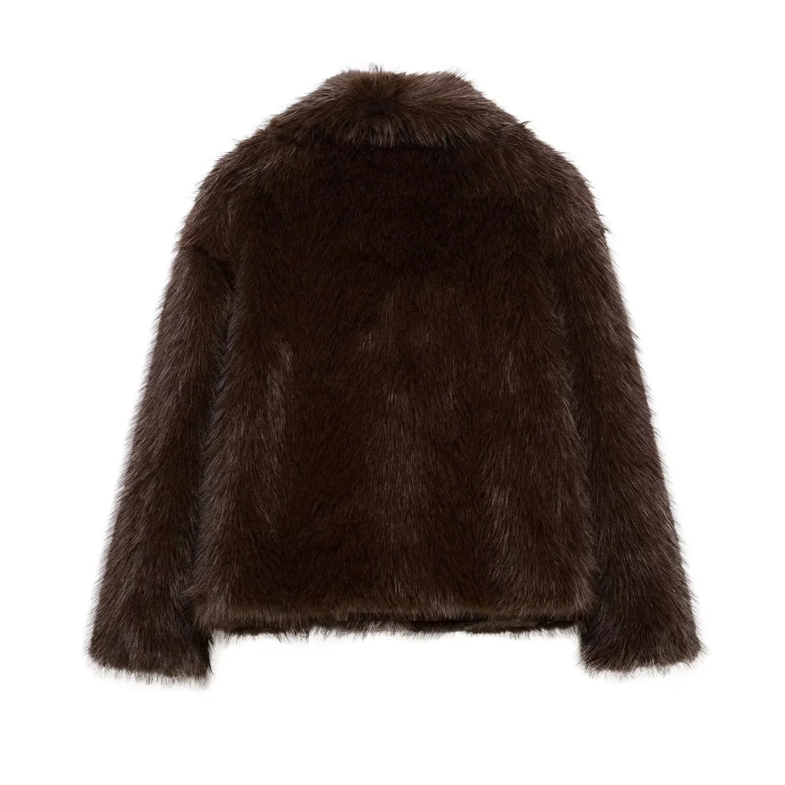Women's Brown Faux Fur Coat