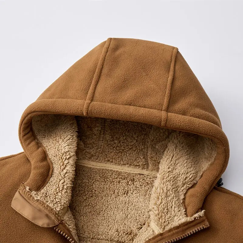 Men's Hooded Wool Coat – Warm Lined