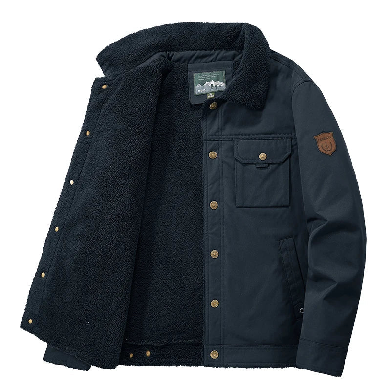 Men's Fur Trim Winter Coat – Thermal Fleece