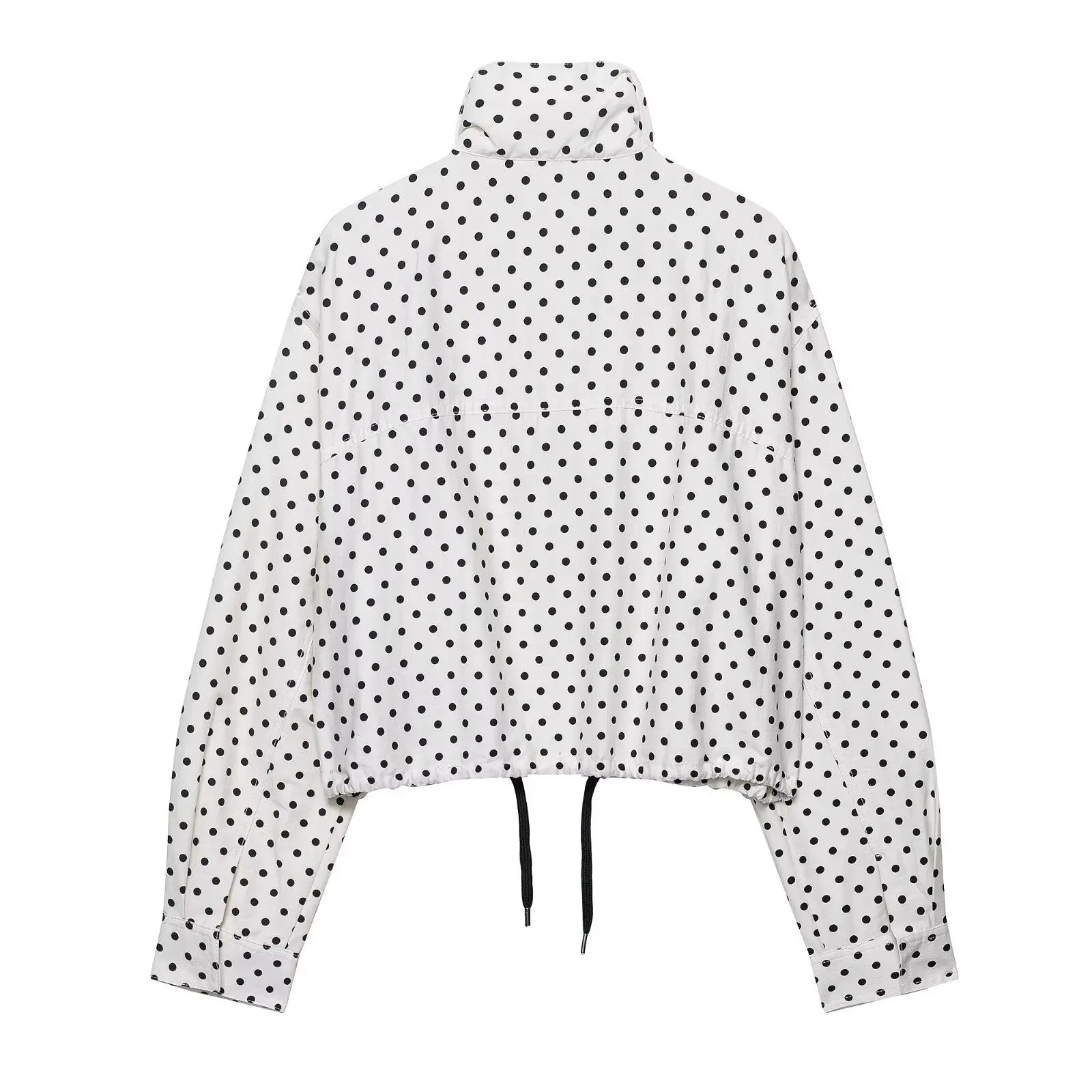 Women's Polka Dot Turtleneck Coat