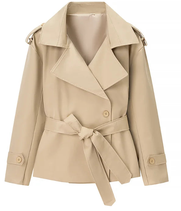 Women's Belted Lace Up Jacket