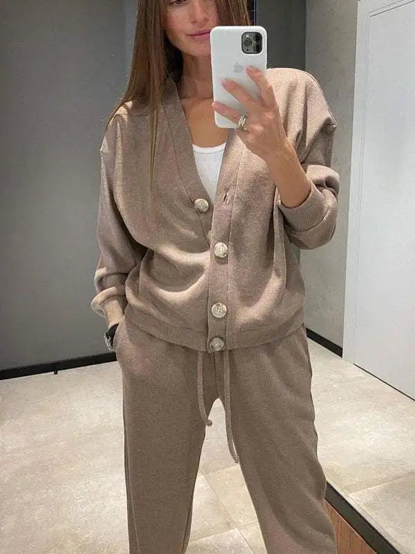 Women's Knit Two Piece Lounge Set