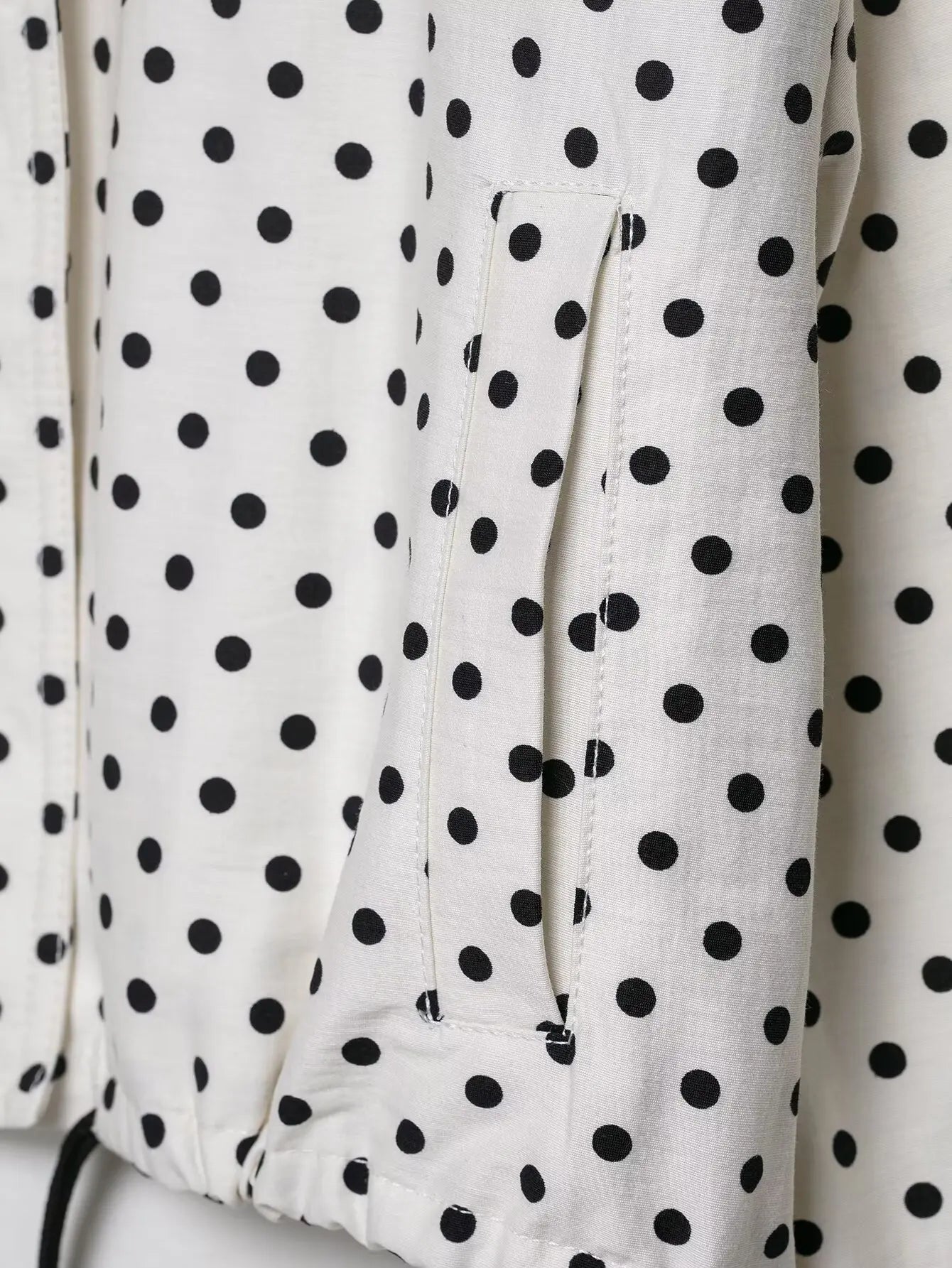 Women's Polka Dot Turtleneck Coat