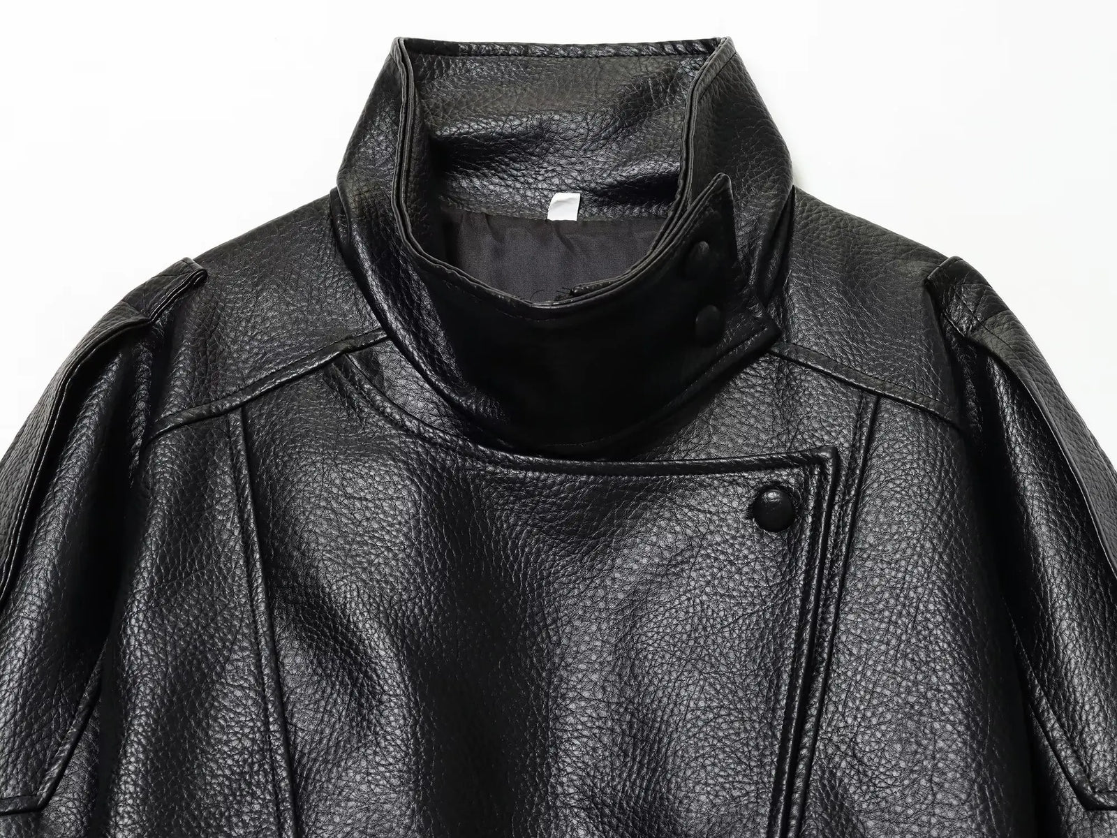 Women's Black Faux Leather Jacket