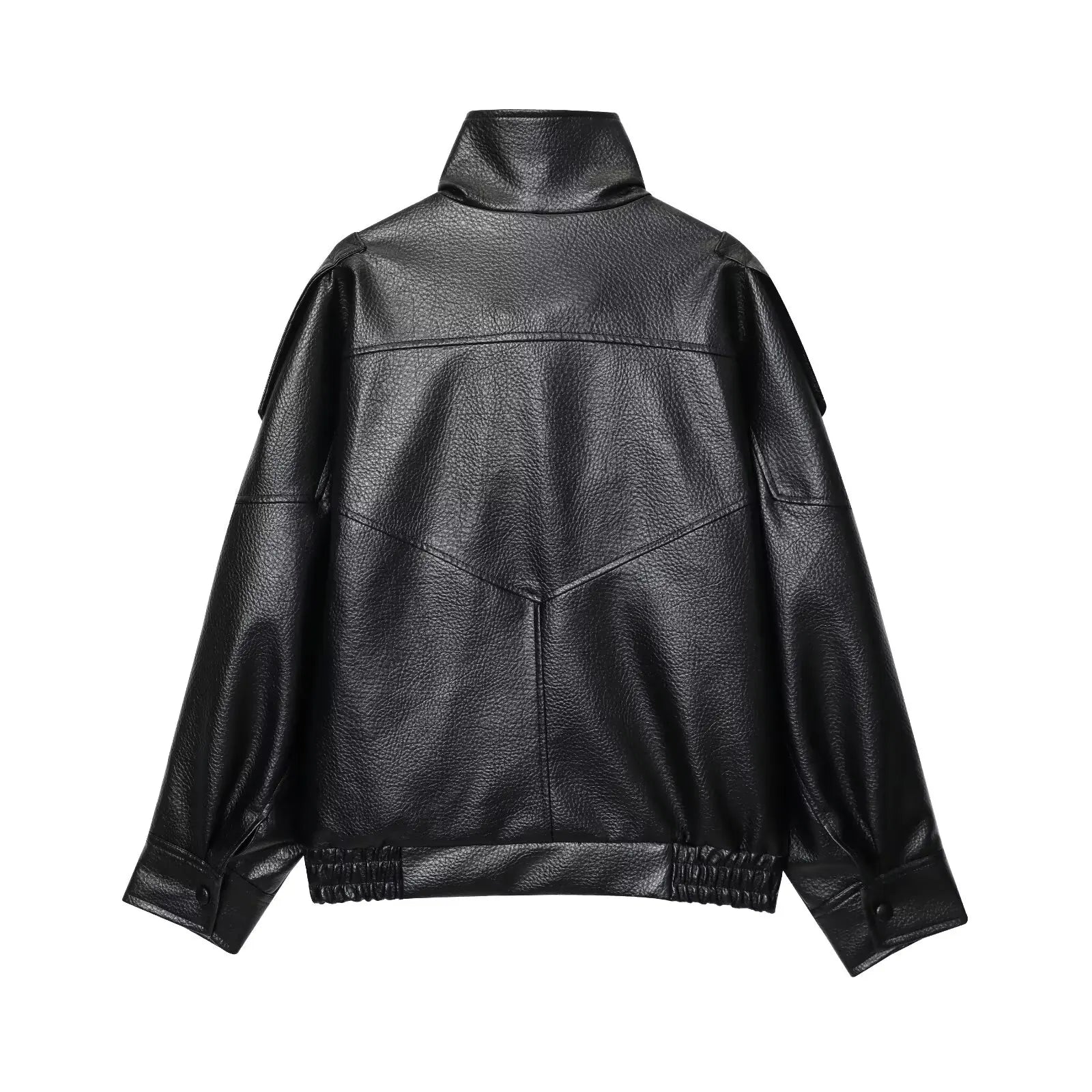Women's Black Faux Leather Jacket