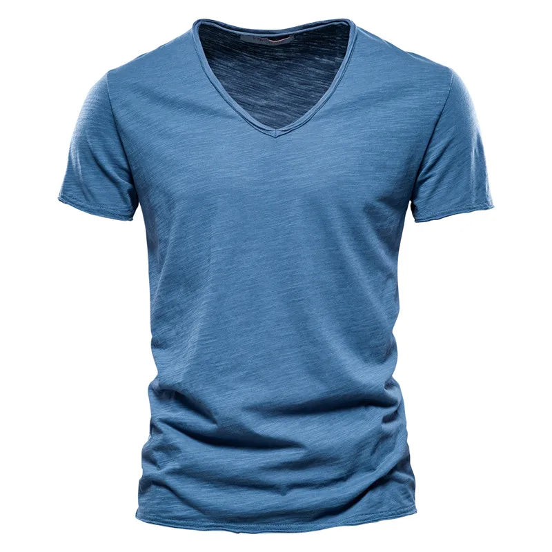 The Athens Men's Lightweight Cotton V Neck T Shirt