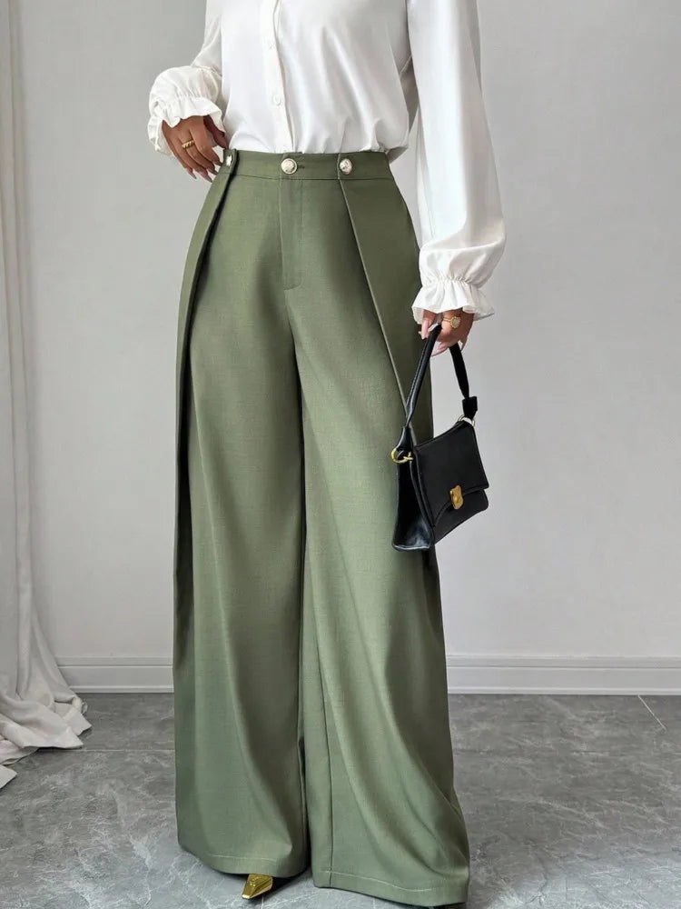 Women's Drapey Wide Leg Trousers