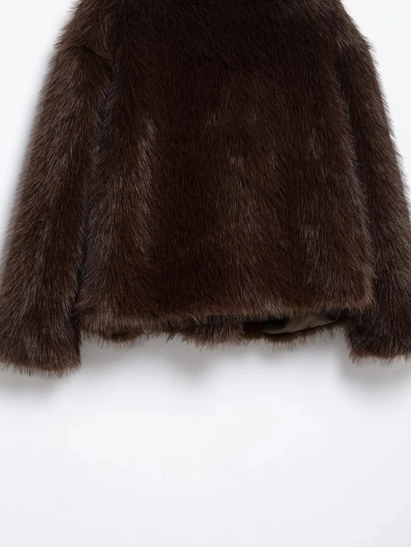 Women's Brown Faux Fur Coat