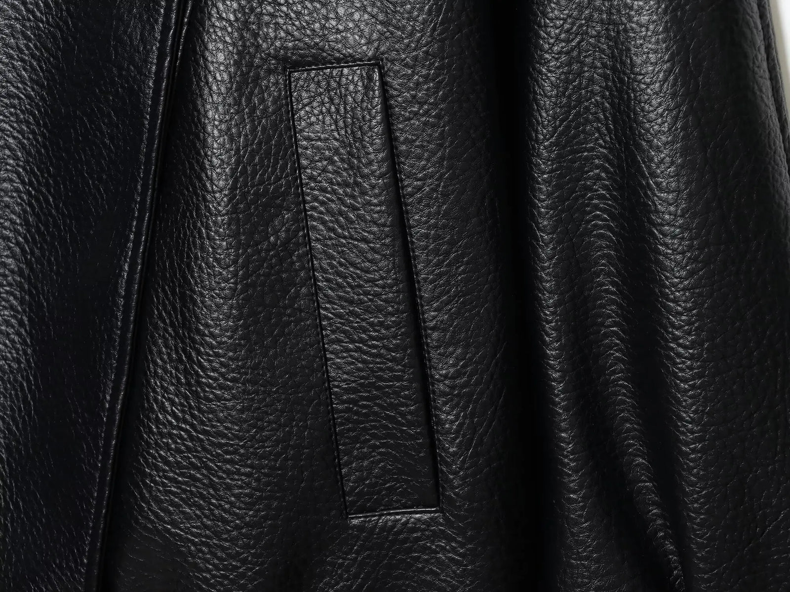 Women's Black Faux Leather Jacket