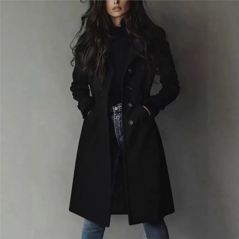 Women's Faux Suede Duster Jacket