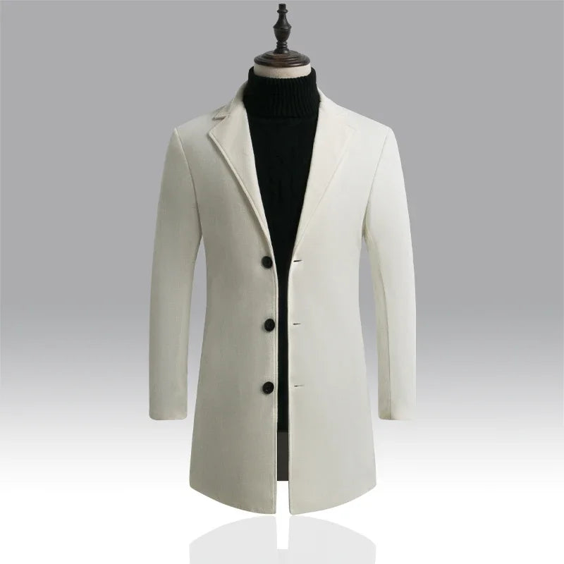 Men's Cotton Wool Overcoat – Full Length