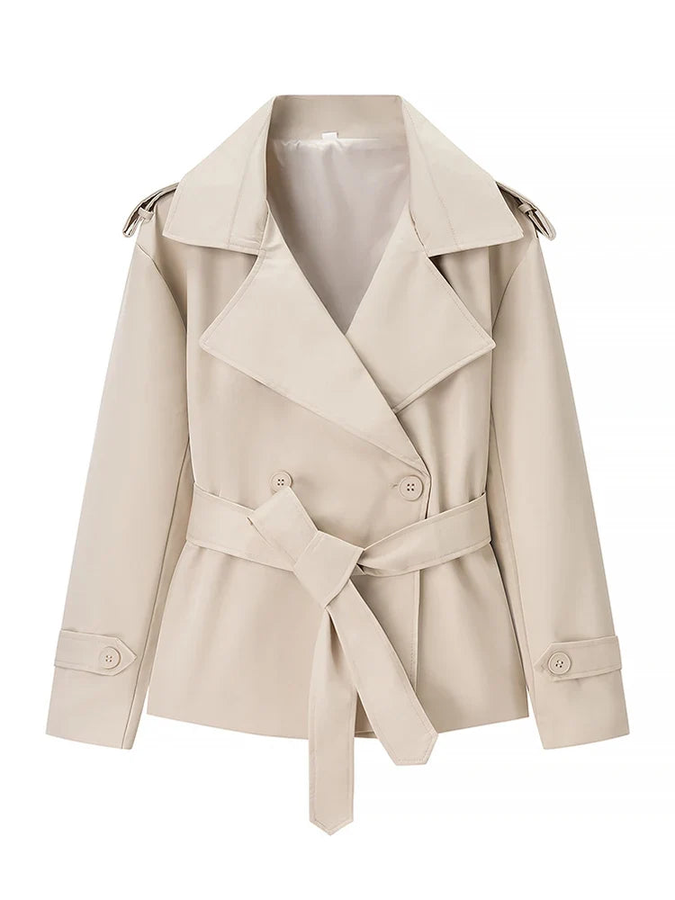 Women's Belted Lace Up Jacket