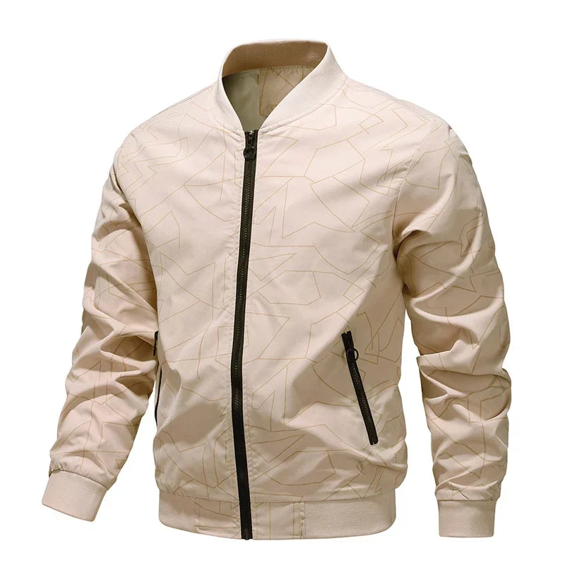 Men's Casual Bomber Jacket – Loose Fit