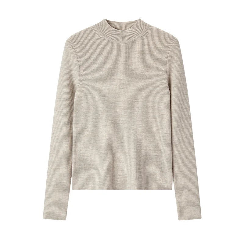 Women's Wool Semi High Neck Knit