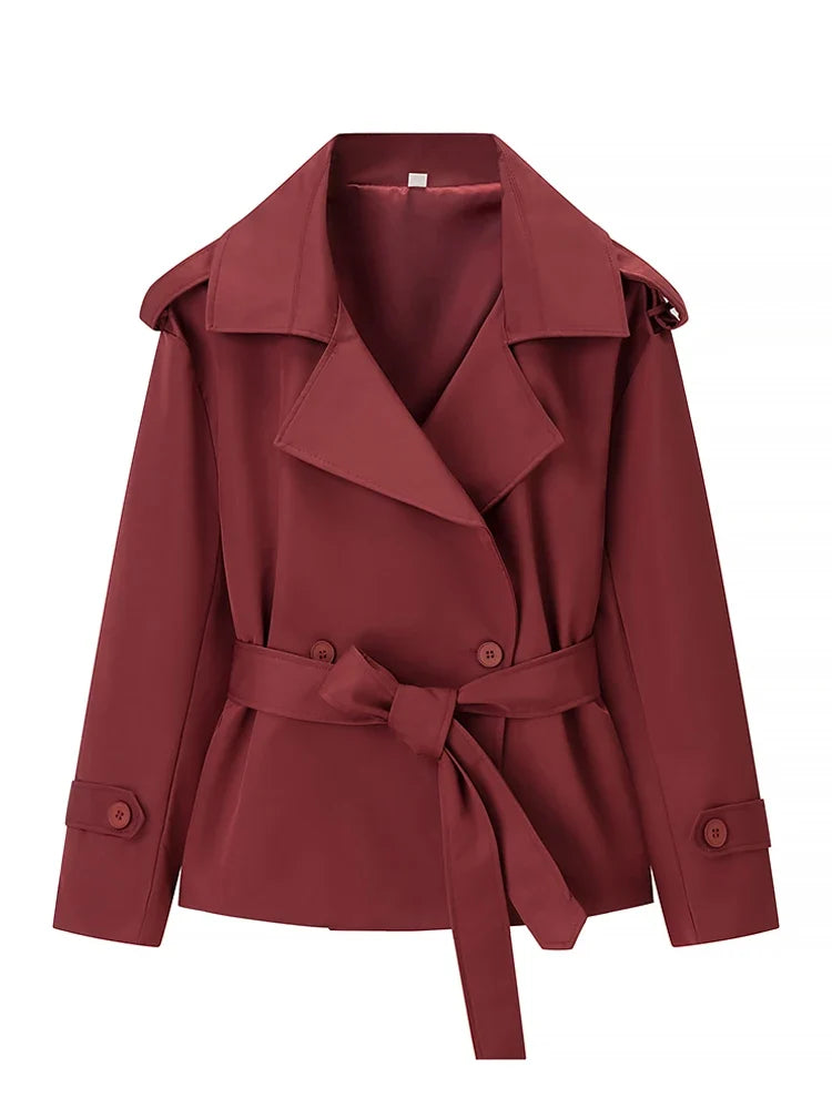 Women's Belted Lace Up Jacket
