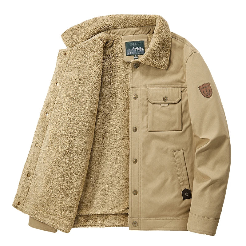 Men's Fur Trim Winter Coat – Thermal Fleece