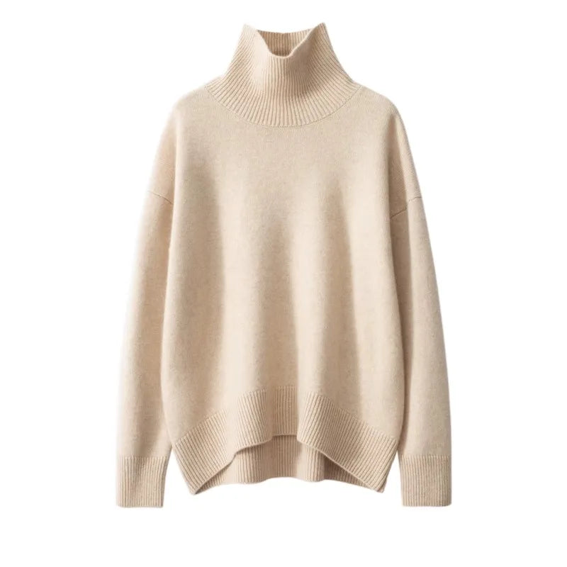Women's Cashmere Blend High Neck Knit