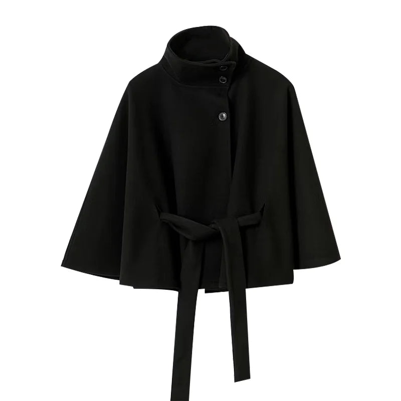 Women's Cape Coat with Belt
