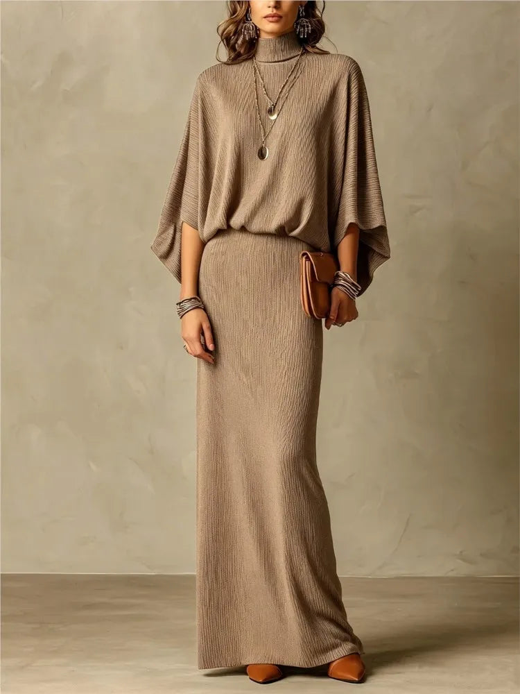 Women's Ribbed Knit Skirt Set