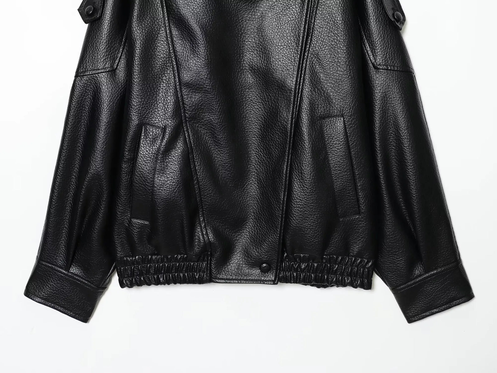 Women's Black Faux Leather Jacket