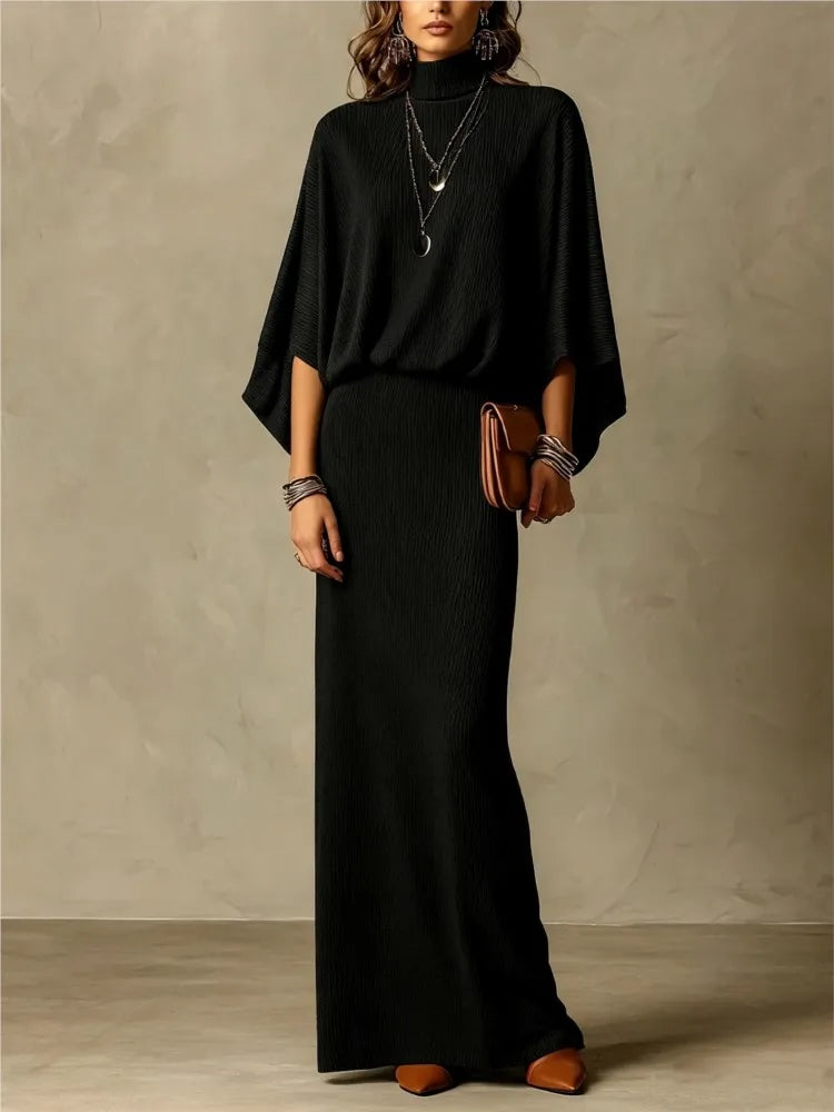 Women's Ribbed Knit Skirt Set