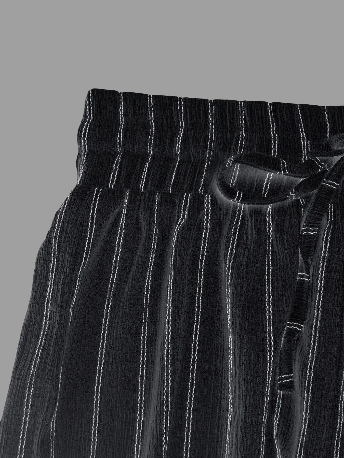 Women's Belted Striped Trousers