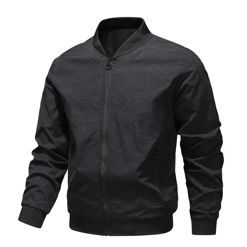 Men's Casual Bomber Jacket – Loose Fit
