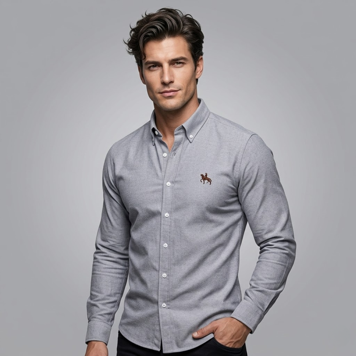 The Rennes Men’s Regular Fit Cotton Dress Shirt