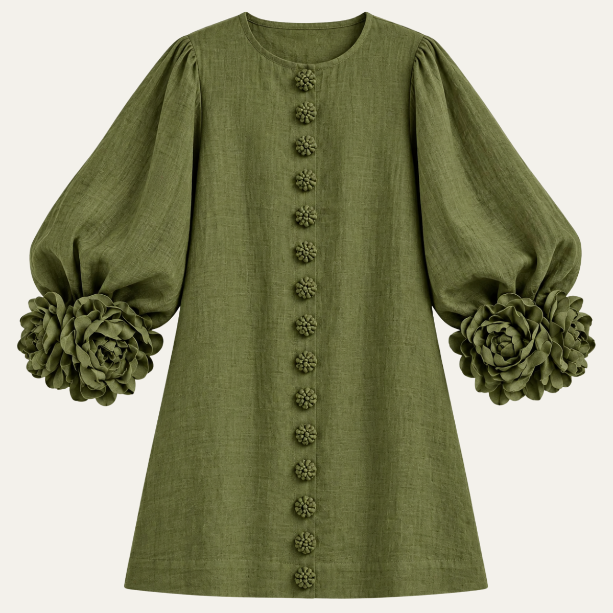 Women's Linen Blend Mini Dress