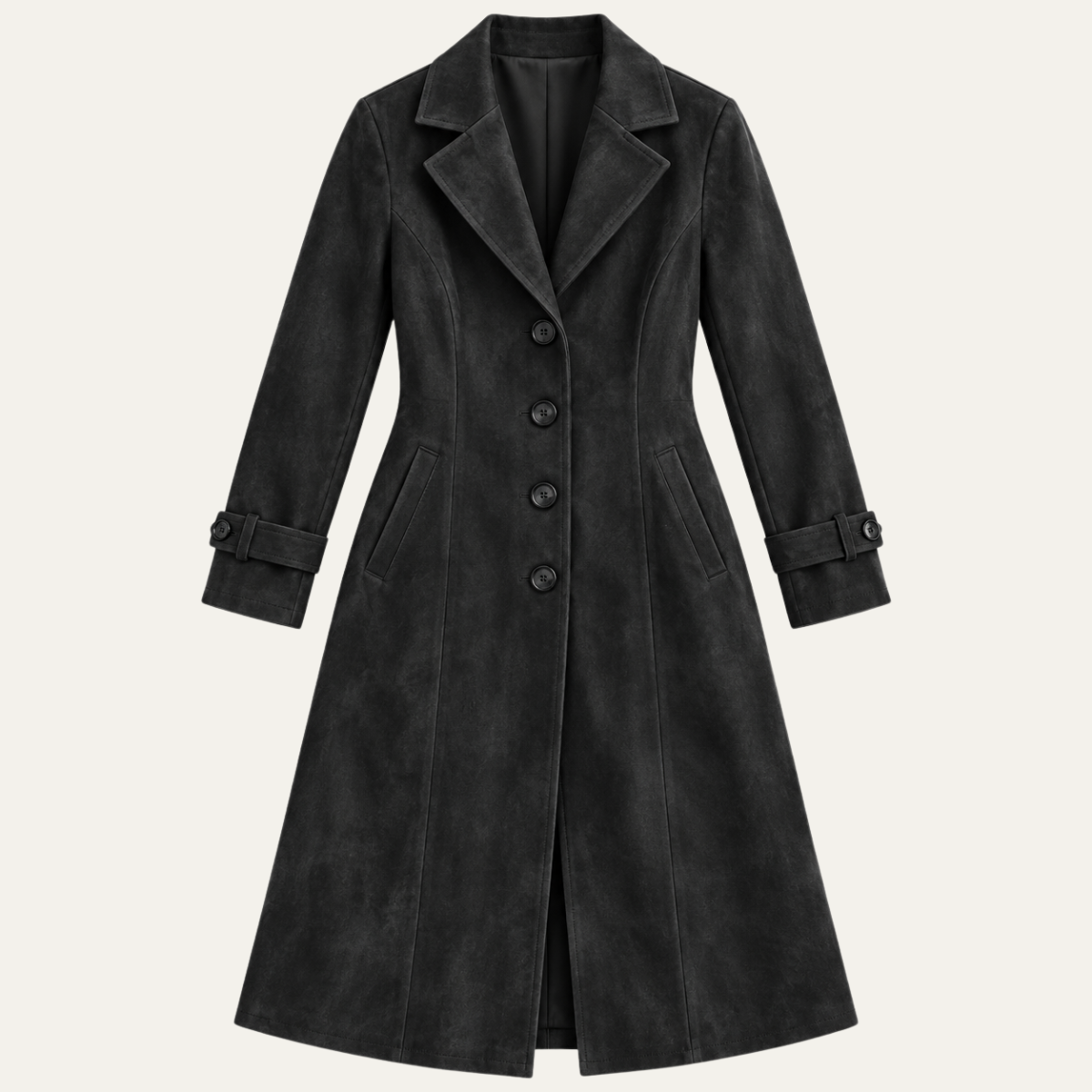Women's Faux Suede Duster Jacket