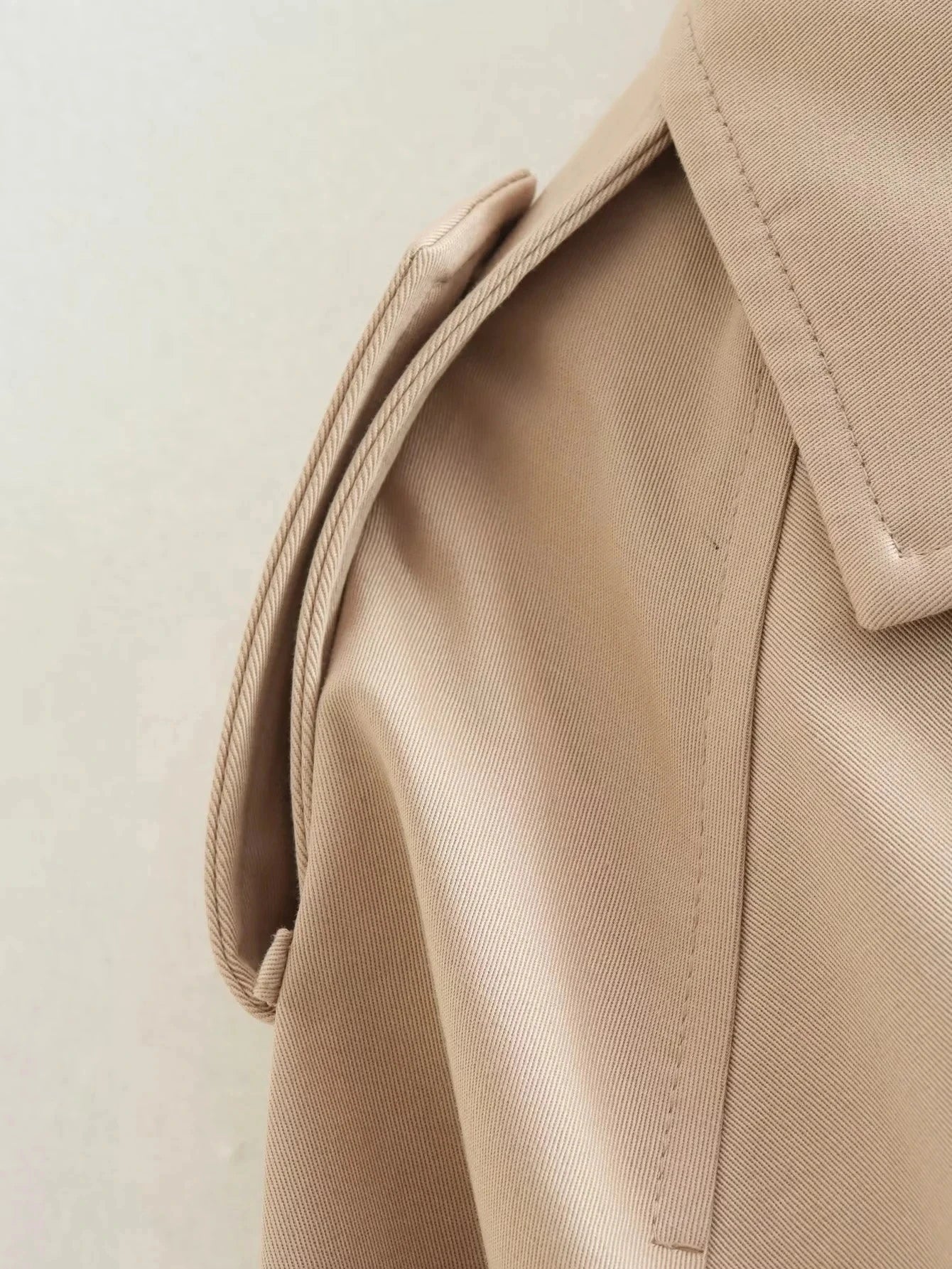 Women's Cropped Trench Coat – Belted Waist Jacket