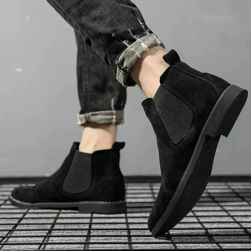 The Putney Men's Suede Chelsea Boots with Elastic Sides