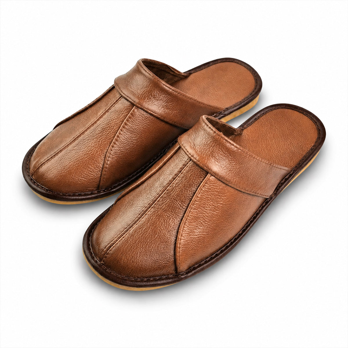 The Dumbarton Men's Faux Leather Mule Relaxes House Shoes