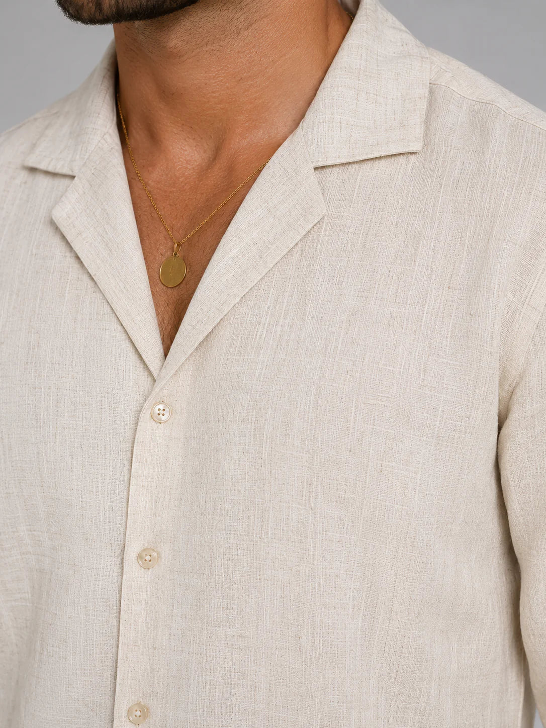 The Asti Men's Breathable Fit Linen Shirt and Trouser Set
