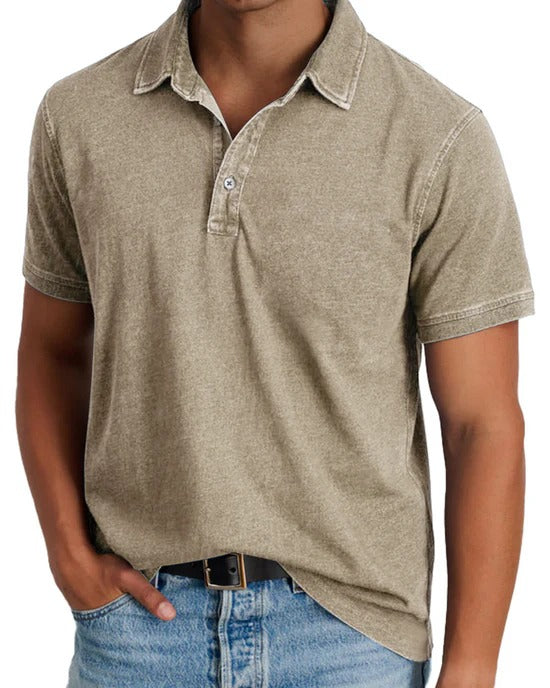 The Sirmione Men's Vintage Cotton Polo Shirt