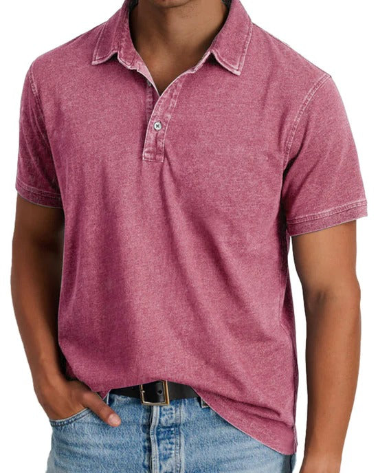 The Sirmione Men's Vintage Cotton Polo Shirt