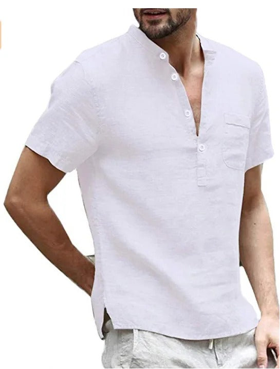 The Lecce Men's Casual Linen Collar Shirt