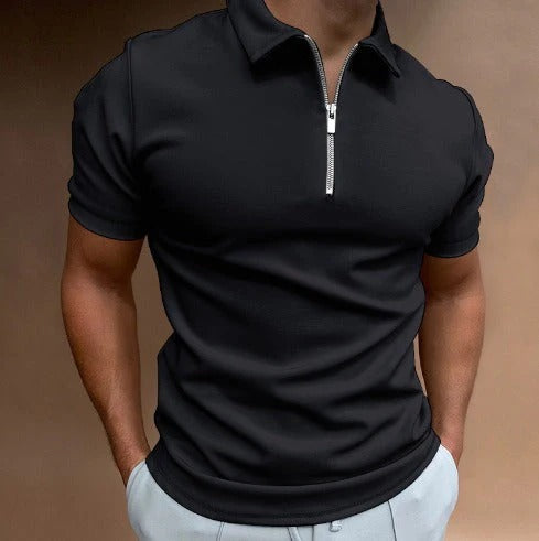 The Limone Men's Quarter Zip Polo Shirt