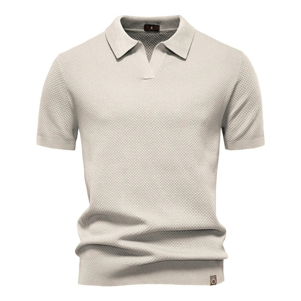 The Levanto Men's Smart Knit Open Collar Polo Shirt