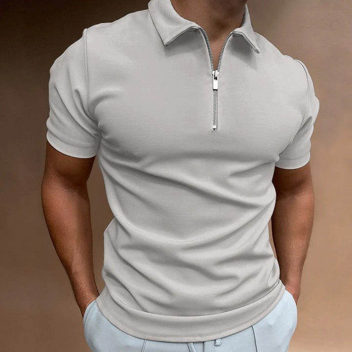 The Limone Men's Quarter Zip Polo Shirt